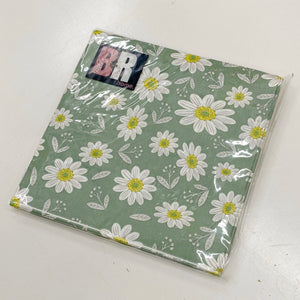 GREEN DAISY NAPKINS