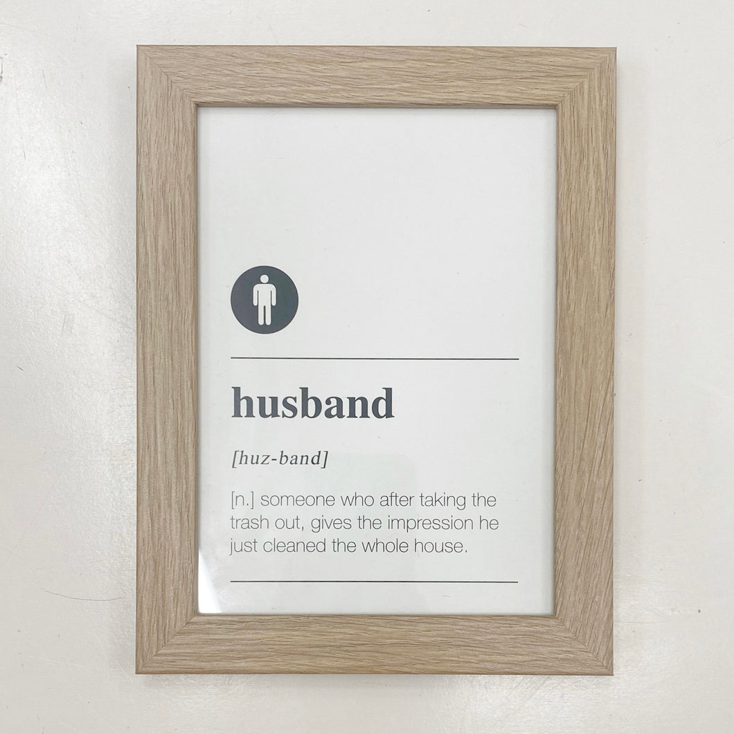 FRAMED PRINT HUSBAND