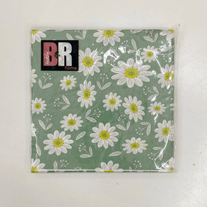 GREEN DAISY NAPKINS