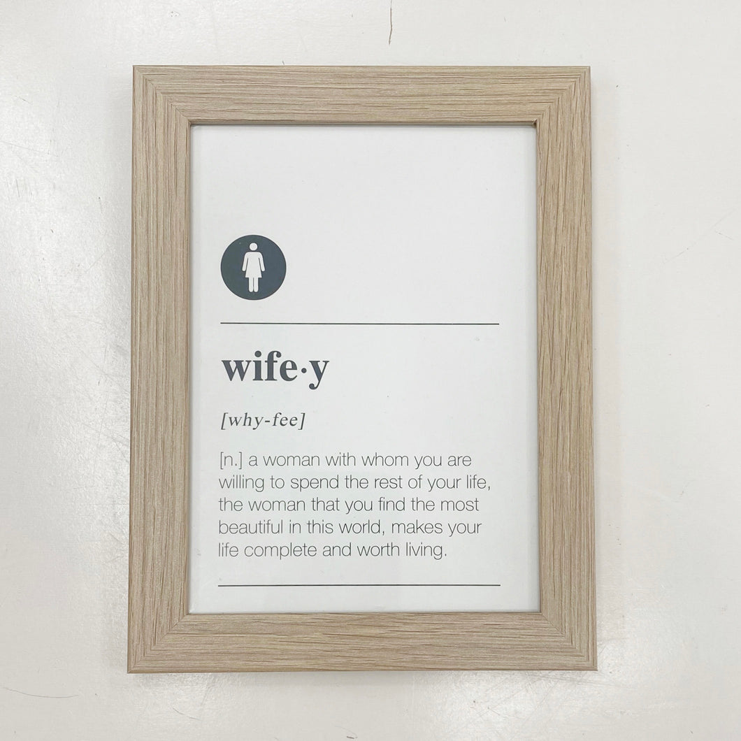 FRAMED PRINT WIFE