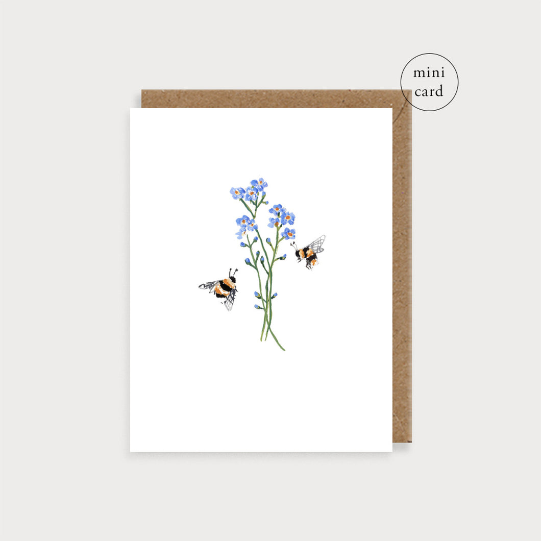 BEES & FORGET ME NOTS CARD