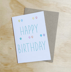 HAPPY BIRTHDAY BALLOONS CARD