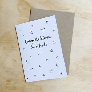 CONGRATULATIONS LOVE BIRDS CARD