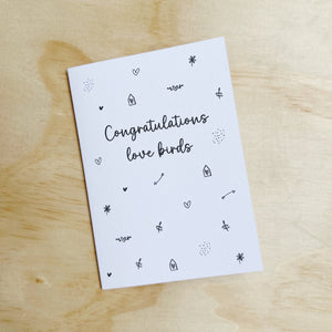 CONGRATULATIONS LOVE BIRDS CARD