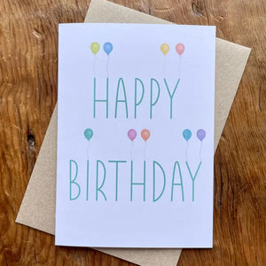 HAPPY BIRTHDAY BALLOONS CARD